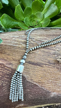 Load image into Gallery viewer, N0681  Navajo Pearls Tassel Necklace (30”)
