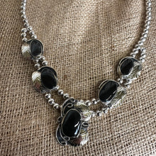 Load image into Gallery viewer, N0899  Navajo Statement Onyx Necklace 24”
