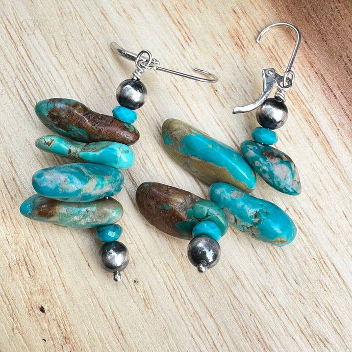 Navajo Pearl Turquoise Earrings