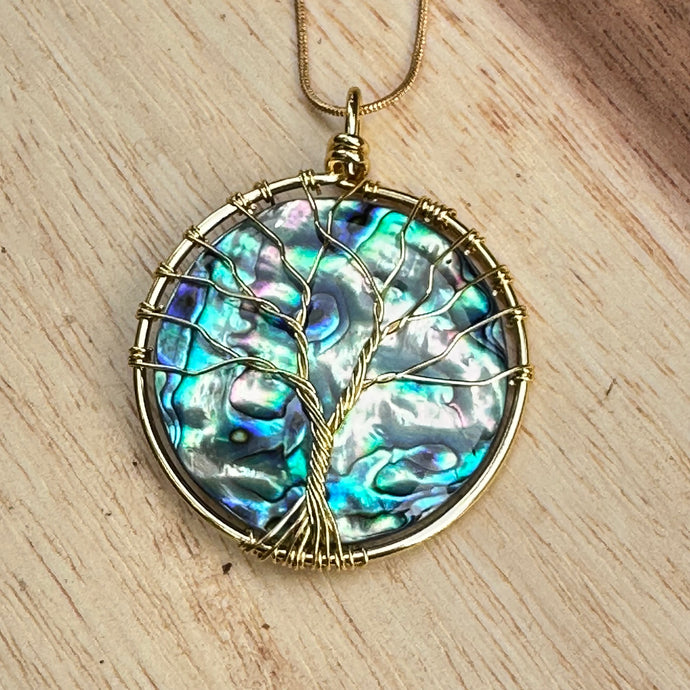 Gold Abalone Necklace