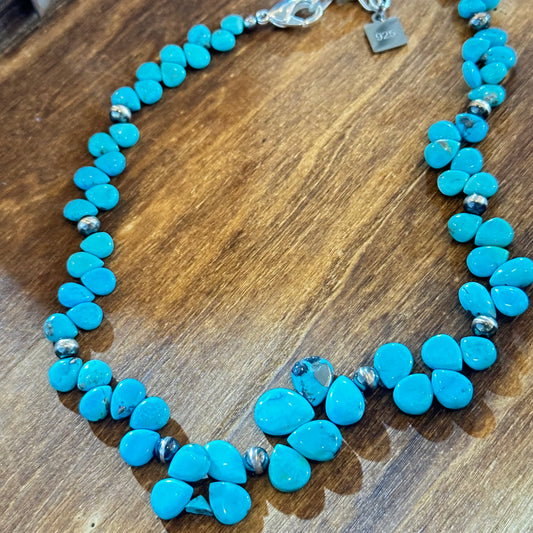 Arizona Turquoise Navajo Pearl Necklace 18”-20”