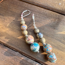 Load image into Gallery viewer, Jasper Hematite Earrings 2”
