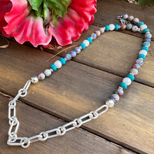 Load image into Gallery viewer, Jasper Pearl Turquoise Sterling Silver Necklace 20”-22”
