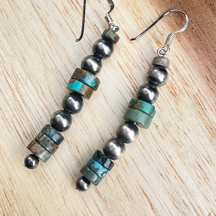 Navajo Pearl Turquoise Earrings