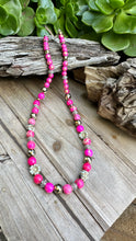 Load image into Gallery viewer, N0738  Pink Jasper Necklace (18”-20”)
