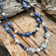 Load image into Gallery viewer, N0712  Dumortierite Blue Necklace (24”)
