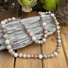 Load image into Gallery viewer, SSP-354 Agate Pearl Necklace (22&quot;-24&quot;)
