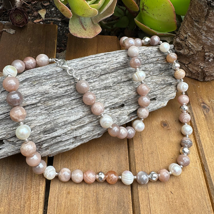 SSP-354 Agate Pearl Necklace (22