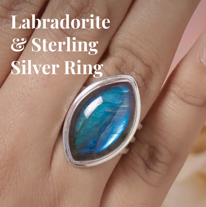 R0181.  Labradorite Statement Ring