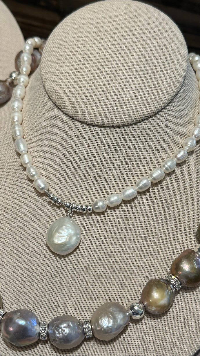 N0646 Baroque Pearl Necklace (18”-20”)