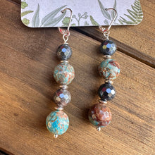 Load image into Gallery viewer, Jasper Hematite Earrings 2”
