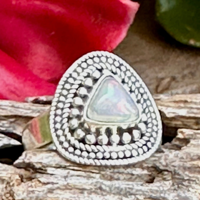 Size 7 - Ethiopian Opal Sterling Silver Ring