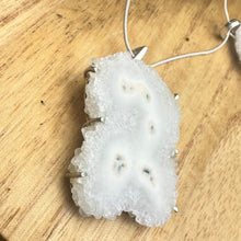 Load image into Gallery viewer, White Solar Agate 2” Necklace 18”
