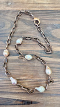 Load image into Gallery viewer, N0715  Copper Pearl Necklace (24”)
