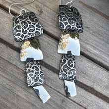 Load image into Gallery viewer, E0683    2.5” Oxidized Sterling Silver Earrings
