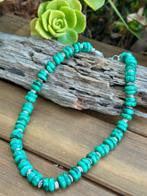 Load image into Gallery viewer, N0829   Malachite Statement Sterling Necklace (18”-20”)
