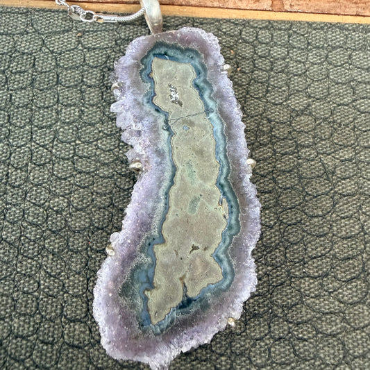 Sale - 4” Statement Amethyst Sterling Silver (18”)