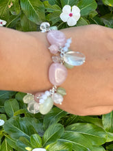 Load image into Gallery viewer, B0357 Sterling Rose Quartz Bracelet (6.5”-7.25”)
