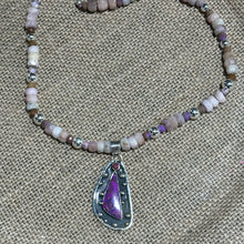 Load image into Gallery viewer, N0558  Tourmaline Purple Turquoise Necklace
