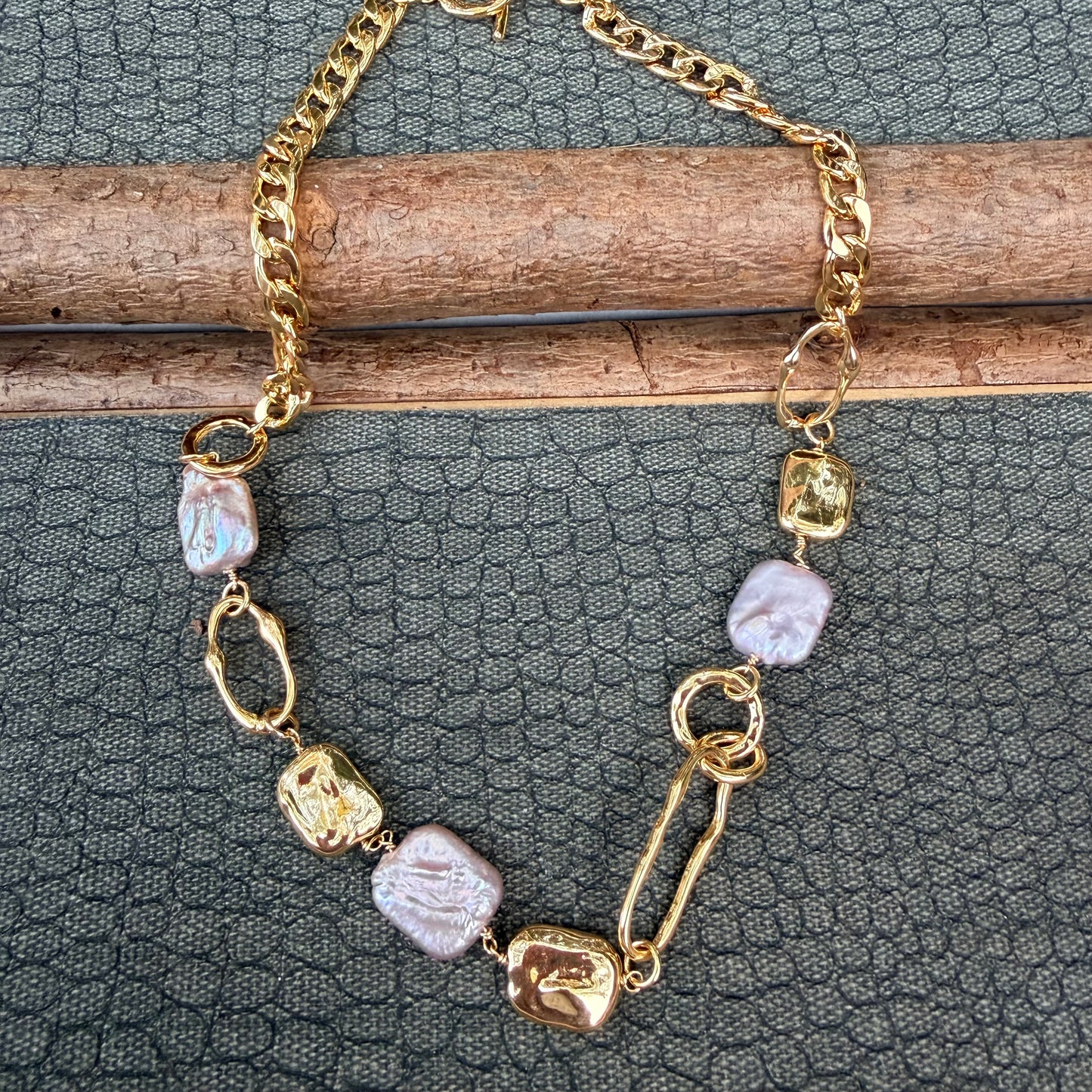 Sale - Gold Pearl Necklace