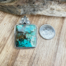 Load image into Gallery viewer, Taxco Turquoise Pendant  1.6”Necklace (18&quot;)
