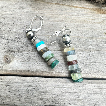 Flourite Navajo Pearl Necklace (18”-20”)