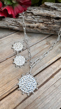 Load image into Gallery viewer, E0689 1.6” Sun Hammered Earrings
