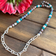 Load image into Gallery viewer, Jasper Pearl Turquoise Sterling Silver Necklace 20”-22”
