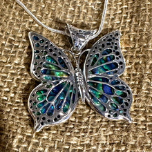 Load image into Gallery viewer, N0878  Butterfly Abalone Necklace (18”)
