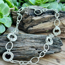 Load image into Gallery viewer, N0659 Circle Link Sterling Silver Necklace (28”)
