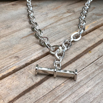 Taxco Sterling Artisan Necklace 19”