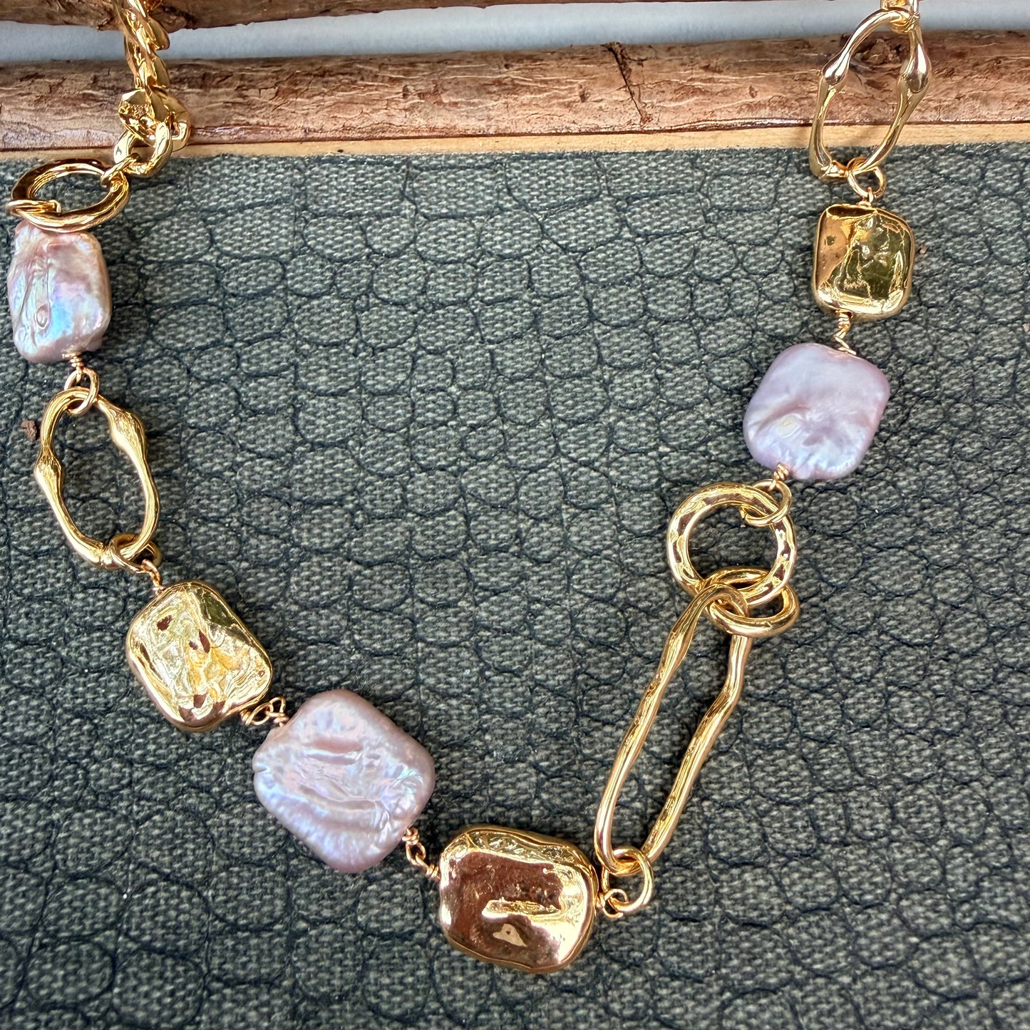 Sale - Gold Pearl Necklace