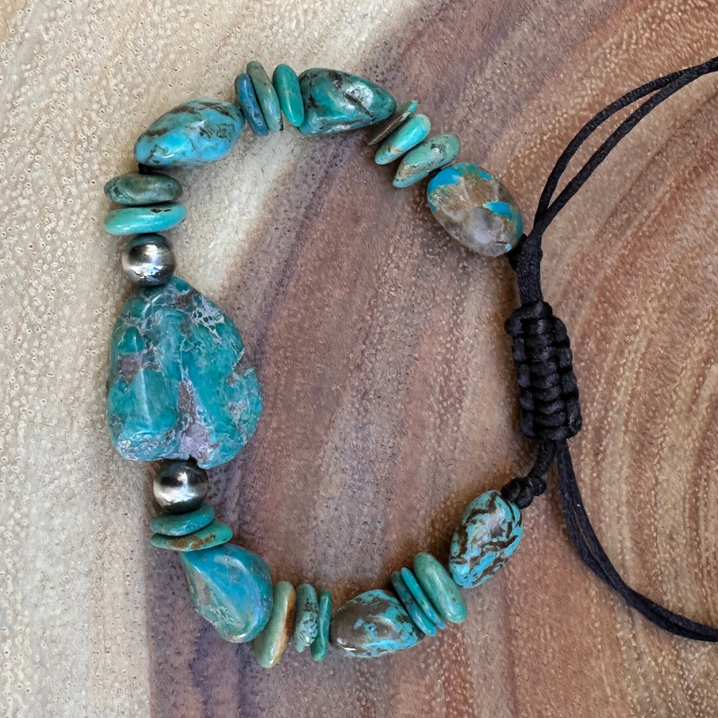 Turquoise Navajo Pearl Adjustable Bracelet