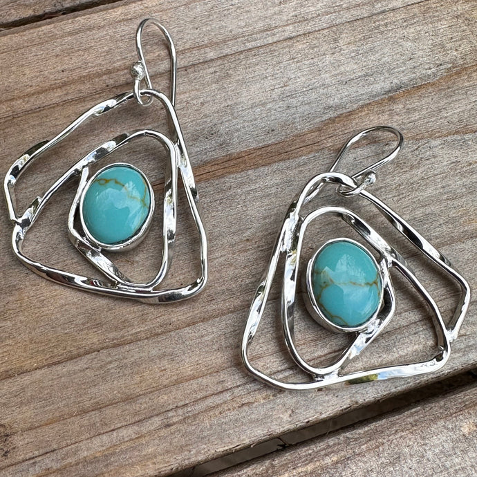 E0693  Artisan Turquoise Earrings