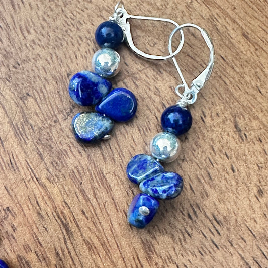 Summer Lapis Earrings (1.75”)