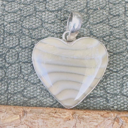 Sale -  1.5"  Picture Jasper  Sterling Silver Pendant Necklace (18")