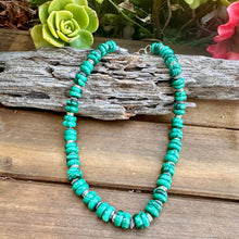 Load image into Gallery viewer, N0829   Malachite Statement Sterling Necklace (18”-20”)
