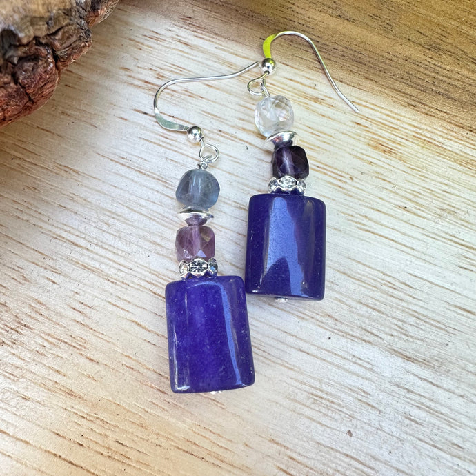 Purple Agate Earrings