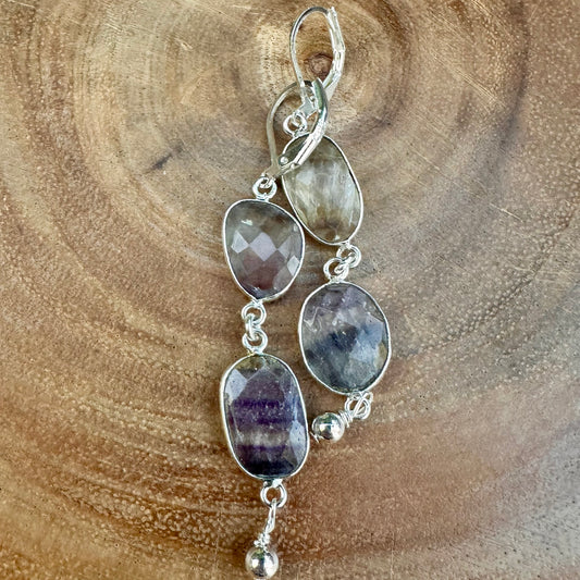 Fluorite Drop Earrings
