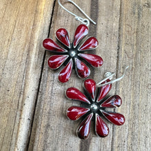 Load image into Gallery viewer, E0607.  Daisy Red Jasper Earrings
