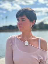 Load image into Gallery viewer, White Solar Agate 2” Necklace 18”
