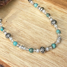 Load image into Gallery viewer, Baroque Pearl Turquoise Necklace (18”-20”)
