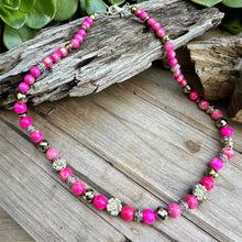 Load image into Gallery viewer, N0738  Pink Jasper Necklace (18”-20”)
