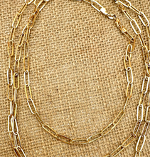 Load image into Gallery viewer, N0935  16” Paperclip 18K Gold Filled Necklace
