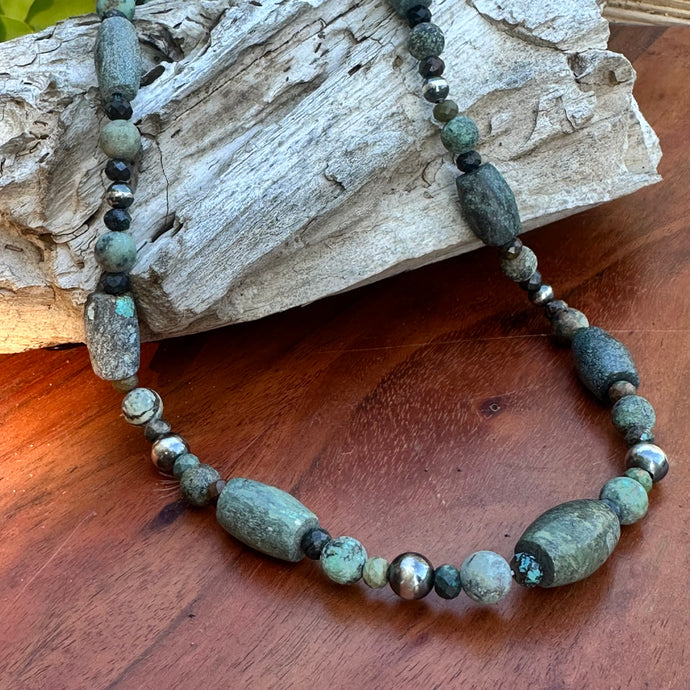 Navajo Pearl  Hematite Jasper Necklace