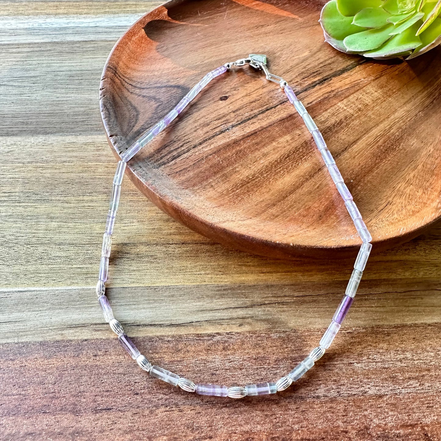 Fluorite Sterling Necklace (17”-19”)