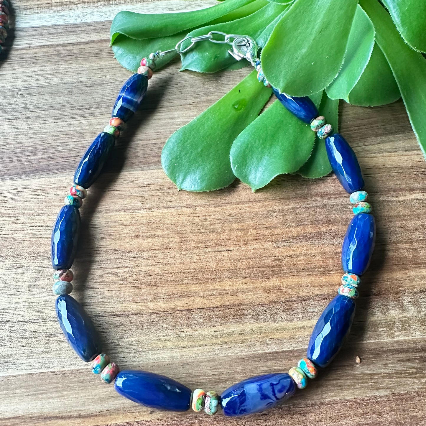 Turquoise Spiny Oyster Agate Necklace (18”-20”)