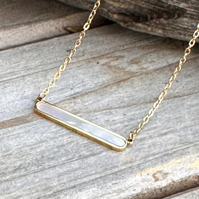 Gold Mother of Pearl Necklace