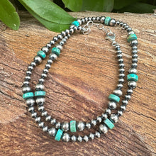 Load image into Gallery viewer, N0703. Turquoise  Navajo Pearls Necklace (18”-20”)
