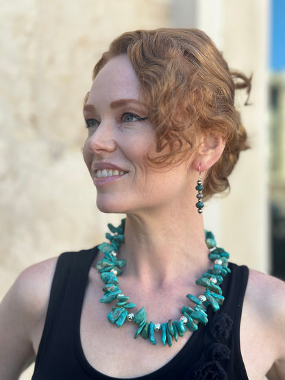 N0920  Statement Turquoise Necklace (18”-20”)